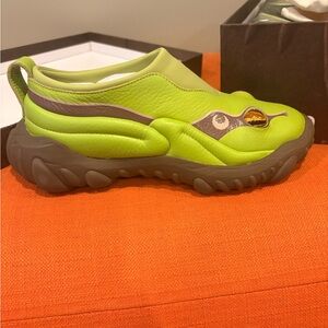 Lime Green Slip-On Athletic Shoe
